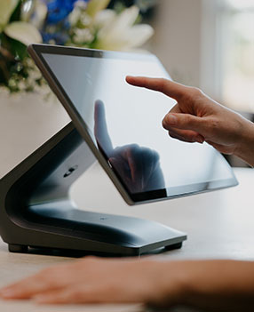 Genius countertop device on store counter