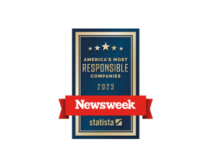 Award badge for America's Most Responsible Companies 2023 by Newsweek and Statista